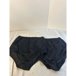 2 New Carole black nylon panties size 10‎ nwot rn#119874